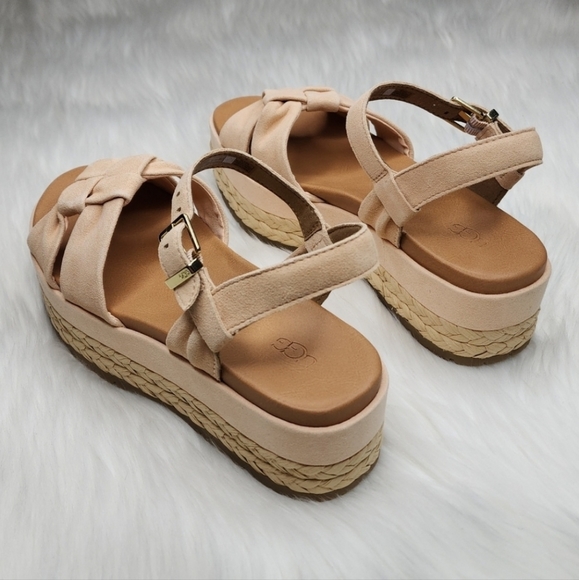 UGG Neusch Platform Sandal Peach Fuzz Suede - Picture 14 of 17